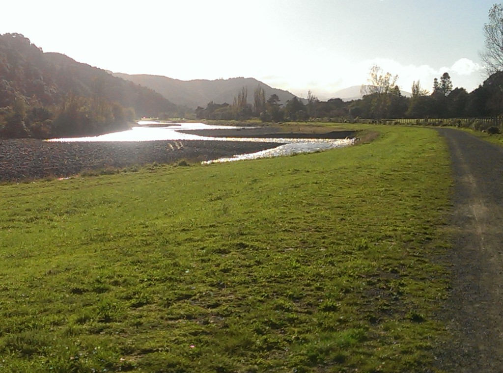 The Hutt River South Bank looking east