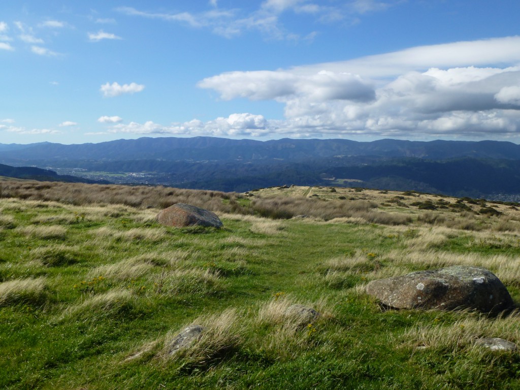 The view of the Hutt Valley from the top of Boulder Hill